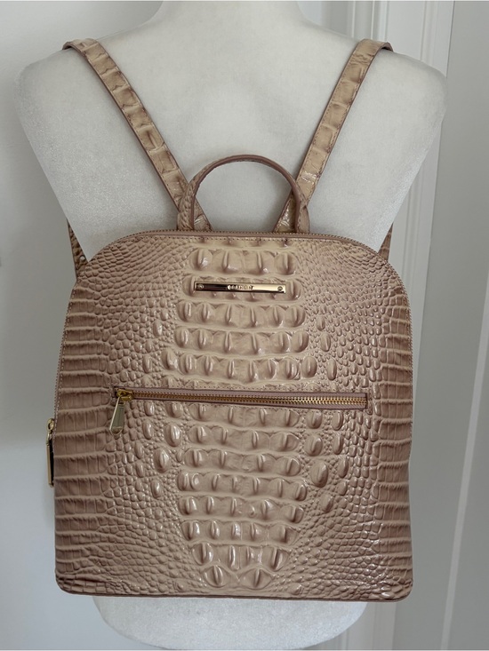 Brahmin Handbags - Brahmin Melbourne Mini Backpack Blush Pink Croc Embossed Leather Gold NWOT